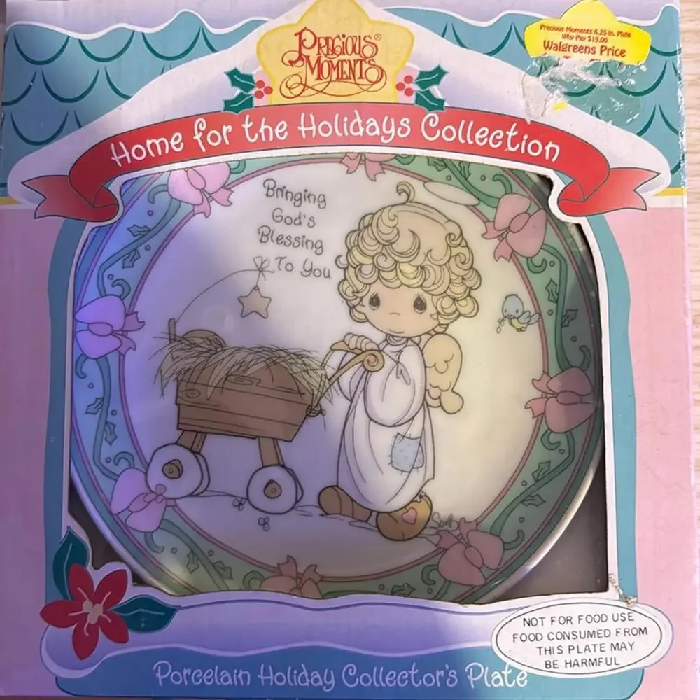 Precious Moments Vintage Holiday Collectors plate NIB - Picture 1 of 7